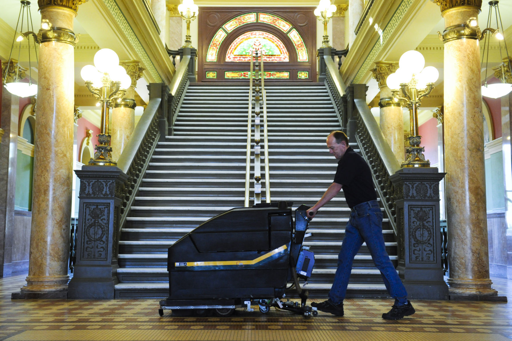 Grand Stairway at Montana State Capitol, 2015